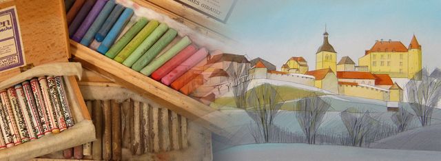 ... d'un bâton de pastel à une oeuvre originale...